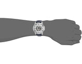 Buy Shop Fossil Grant Automatic Skeleton Silver Dial Blue Leather Strap Watch for Men - ME3111 USA Online