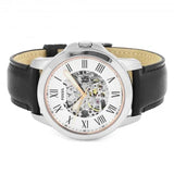 Buy Shop Fossil Grant Automatic Skeleton White Dial Black Leather Strap Watch for Men - ME3101 USA Online