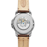 Buy Shop Fossil Grant Automatic White Dial Brown Leather Strap Watch for Men - ME3052 USA Online