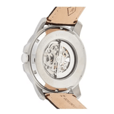 Buy Shop Fossil Grant Automatic White Dial Brown Leather Strap Watch for Men - ME3052 USA Online