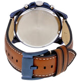 Buy Shop Fossil Grant Chronograph Blue Dial Brown Leather Strap Watch for Men - FS5151 USA Online