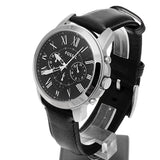 Buy Shop Fossil Grant Chronograph Black Dial Black Leather Strap Watch for Men - FS4812 USA Online