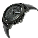 Buy Shop Fossil Grant Chronograph Black Dial Black Leather Strap Watch for Men - FS5132 USA Online