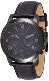 Buy Shop Fossil Grant Chronograph Black Dial Black Leather Strap Watch for Men - FS5132 USA Online