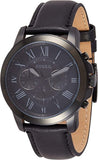 Buy Shop Fossil Grant Chronograph Black Dial Black Leather Strap Watch for Men - FS5132 USA Online