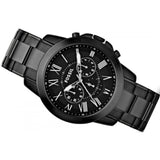 Buy Shop Fossil Grant Chronograph Black Dial Black Steel Strap Watch for Men - FS4832 USA Online