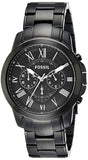 Buy Shop Fossil Grant Chronograph Black Dial Black Steel Strap Watch for Men - FS4832 USA Online