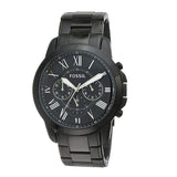 Buy Shop Fossil Grant Chronograph Black Dial Black Steel Strap Watch for Men - FS4832 USA Online