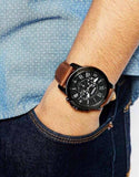 Buy Shop Fossil Grant Chronograph Black Dial Brown Leather Strap Watch for Men - FS5241 USA Online