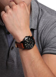 Buy Shop Fossil Grant Chronograph Black Dial Brown Leather Strap Watch for Men - FS5241 USA Online