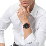 Buy Shop Fossil Grant Chronograph Black Dial Brown Leather Strap Watch for Men - FS5241 USA Online
