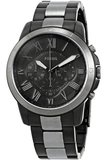 Buy Shop Fossil Grant Chronograph Black Dial Two Tone Steel Strap Watch for Men - FS5269 USA Online