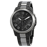 Buy Shop Fossil Grant Chronograph Black Dial Two Tone Steel Strap Watch for Men - FS5269 USA Online