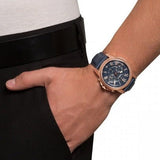 Buy Shop Fossil Grant Chronograph Blue Dial Blue Leather Strap Watch for Men - FS4835 USA Online