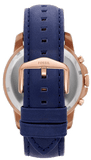 Buy Shop Fossil Grant Chronograph Blue Dial Blue Leather Strap Watch for Men - FS4835 USA Online