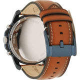 Buy Shop Fossil Grant Chronograph Blue Dial Brown Leather Strap Watch for Men - FS5151 USA Online
