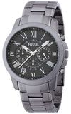 Buy Shop Fossil Grant Chronograph Blue Dial Grey Steel Strap Watch for Men - FS4831 USA Online