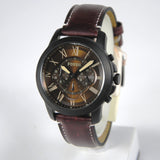 Buy Shop Fossil Grant Chronograph Brown Dial Brown Leather Strap Watch for Men - FS5088 USA Online