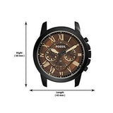 Buy Shop Fossil Grant Chronograph Brown Dial Brown Leather Strap Watch for Men - FS5088 USA Online