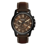Buy Shop Fossil Grant Chronograph Brown Dial Brown Leather Strap Watch for Men - FS5088 USA Online