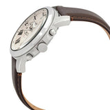 Buy Shop Fossil Grant Chronograph White Dial Brown Leather Strap Watch for Men - FS4735 USA Online