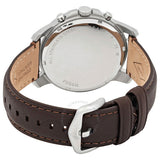 Buy Shop Fossil Grant Chronograph White Dial Brown Leather Strap Watch for Men - FS4735 USA Online
