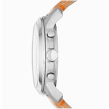 Buy Shop Fossil Grant Chronograph Green Dial Brown Leather Strap Watch for Men - FS4918 USA Online