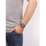 Buy Shop Fossil Grant Chronograph Gunmetal Grey Dial Grey Leather Strap Watch for Men - FS5183 USA Online