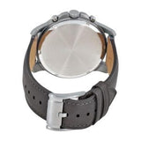 Buy Shop Fossil Grant Chronograph Gunmetal Grey Dial Grey Leather Strap Watch for Men - FS5183 USA Online