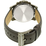 Buy Shop Fossil Grant Chronograph Gunmetal Grey Dial Grey Leather Strap Watch for Men - FS5183 USA Online
