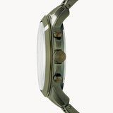 Buy Shop Fossil Grant Chronograph Olive Green Dial Green Steel Strap Watch for Men - FS5375 USA Online