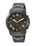 Buy Shop Fossil Grant Chronograph Olive Green Dial Green Steel Strap Watch for Men - FS5375 USA Online