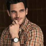 Buy Shop Fossil Grant Chronograph White Dial Brown Leather Strap Watch for Men - FS4735 USA Online