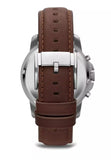 Buy Shop Fossil Grant Chronograph White Dial Brown Leather Strap Watch for Men - FS4735 USA Online