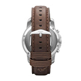 Buy Shop Fossil Grant Chronograph White Dial Brown Leather Strap Watch for Men - FS4735 USA Online