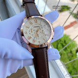 Buy Shop Fossil Grant Chronograph White Dial Brown Leather Strap Watch for Men - FS4991 USA Online