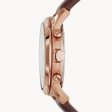 Buy Shop Fossil Grant Chronograph White Dial Brown Leather Strap Watch for Men - FS4991 USA Online