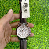 Buy Shop Fossil Grant Chronograph White Dial Brown Leather Strap Watch for Men - FS5344 USA Online