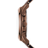 Buy Shop Fossil Grant Chronograph White Dial Brown Leather Strap Watch for Men - FS5344 USA Online