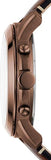 Buy Shop Fossil Grant Chronograph White Dial Brown Leather Strap Watch for Men - FS5344 USA Online