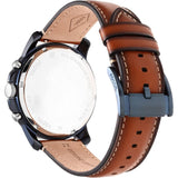 Buy Shop Fossil Grant Chronograph Blue Dial Brown Leather Strap Watch for Men - FS5151 USA Online