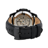 Buy Shop Fossil Grant Automatic Black Dial Black Leather Strap Watch for Men - ME3028 USA Online
