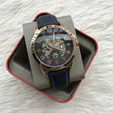 Buy Shop Fossil Grant Mechanical Blue Dial Blue Leather Strap Watch for Men - ME3054 USA Online