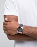 Buy Shop Fossil Grant Mechanical Blue Dial Blue Leather Strap Watch for Men - ME3054 USA Online