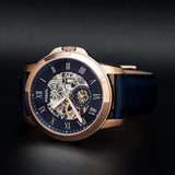 Buy Shop Fossil Grant Mechanical Blue Dial Blue Leather Strap Watch for Men - ME3054 USA Online