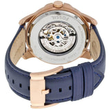 Buy Shop Fossil Grant Mechanical Blue Dial Blue Leather Strap Watch for Men - ME3054 USA Online