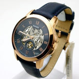 Buy Shop Fossil Grant Mechanical Blue Dial Blue Leather Strap Watch for Men - ME3054 USA Online