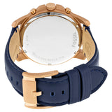 Buy Shop Fossil Grant Chronograph Blue Dial Blue Leather Strap Watch for Men - FS4835 USA Online