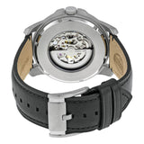 Buy Shop Fossil Grant Automatic Skeleton White Dial Black Leather Strap Watch for Men - ME3101 USA Online