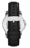 Buy Shop Fossil Grant Skeleton White Dial Black Leather Strap Watch for Men - ME3053 USA Online